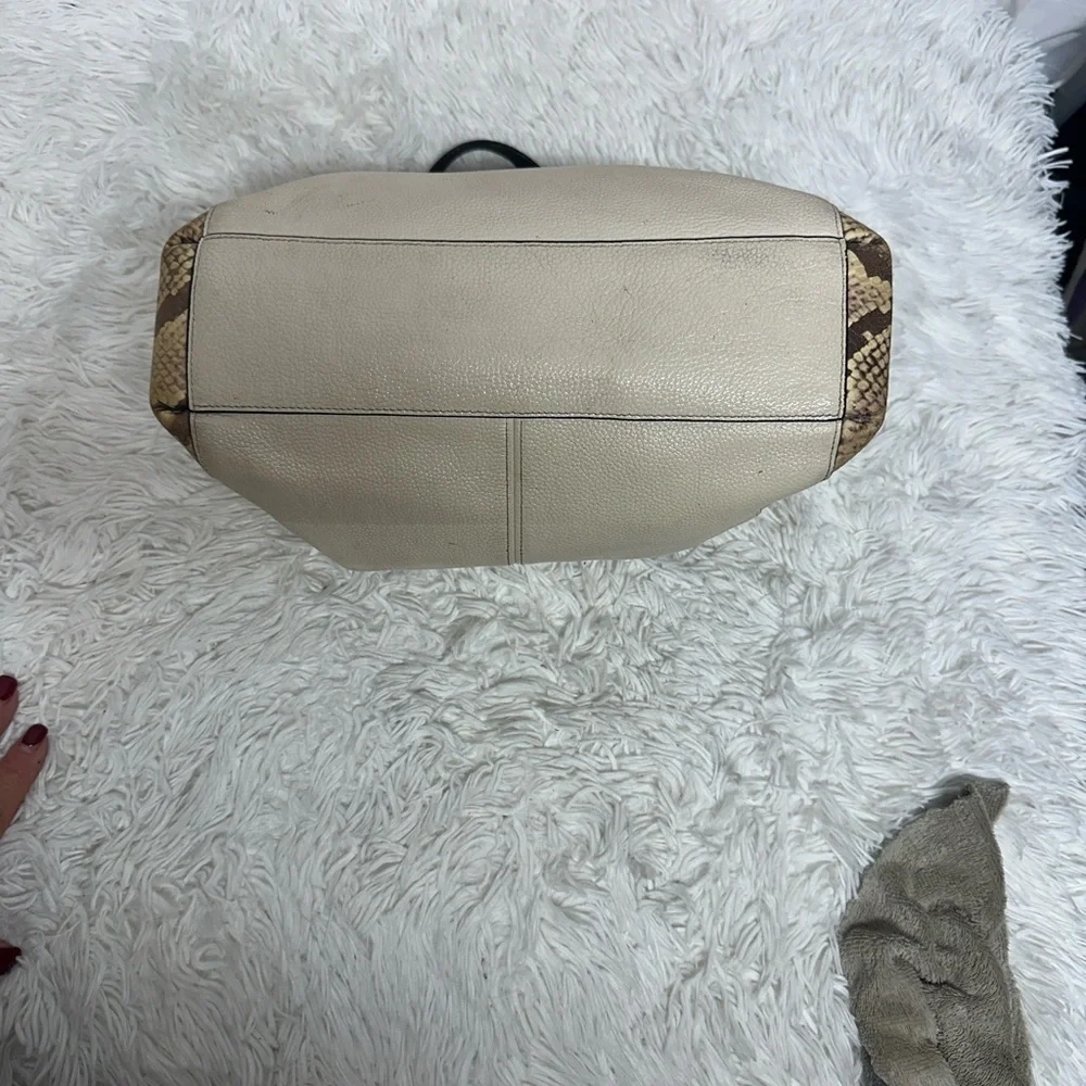 Coach Christie Snake embossed leather satchel